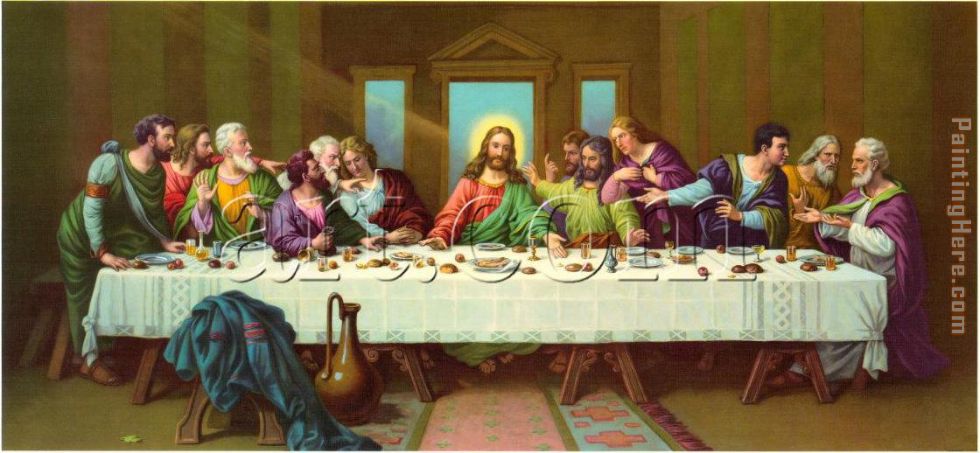 picture of last supper painting - Leonardo da Vinci picture of last supper art painting